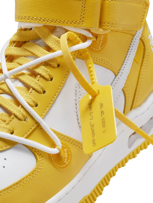 OFF WHITE Sneakers Nike AF1 Mid Varsity Maize c/o Off-White™️ Weiß/Gelb GELB OMIA294G23LEA001