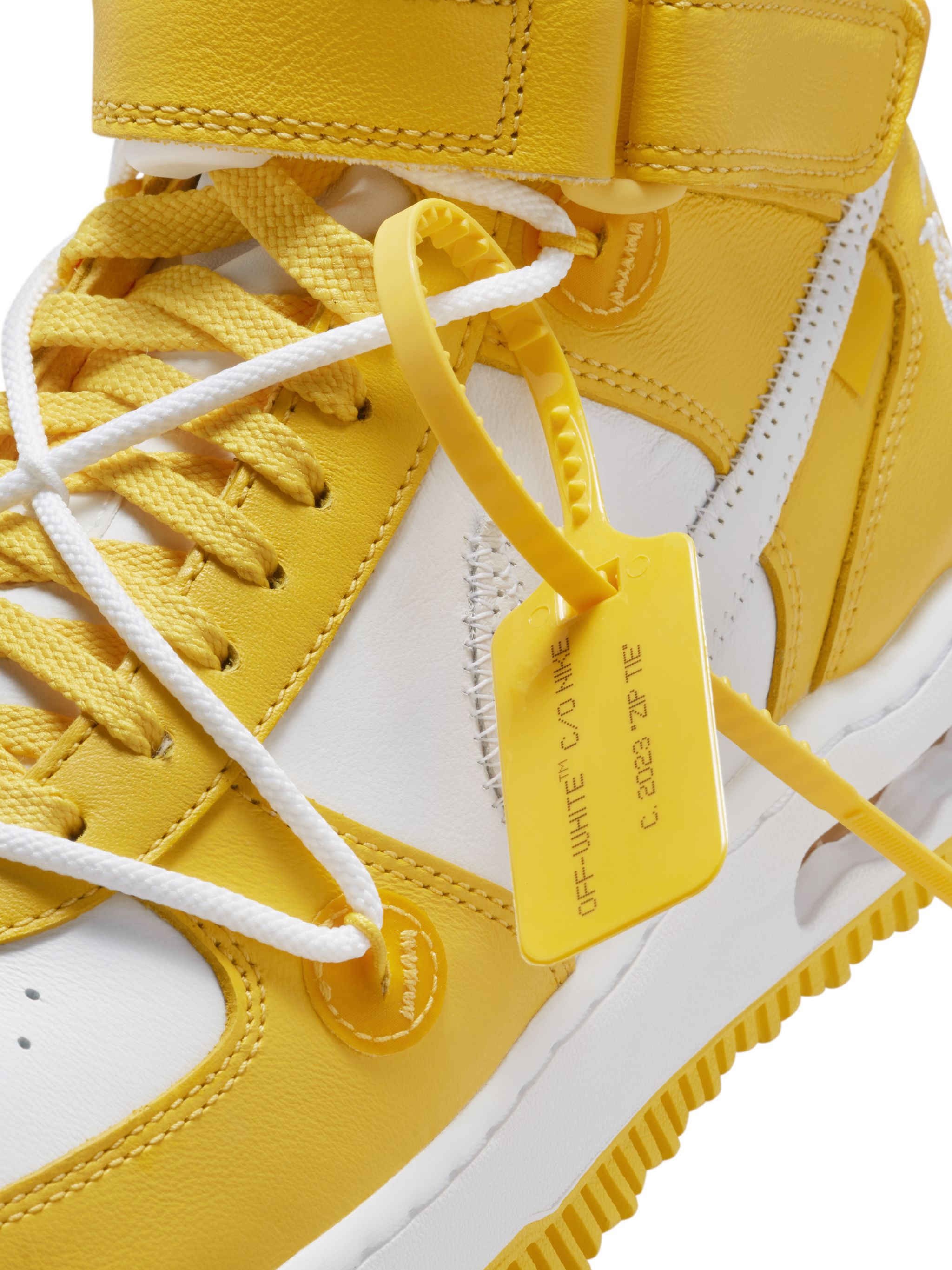 OFF WHITE Sneakers Nike AF1 Mid Varsity Maize c/o Off-White™️ Weiß/Gelb GELB OMIA294G23LEA001