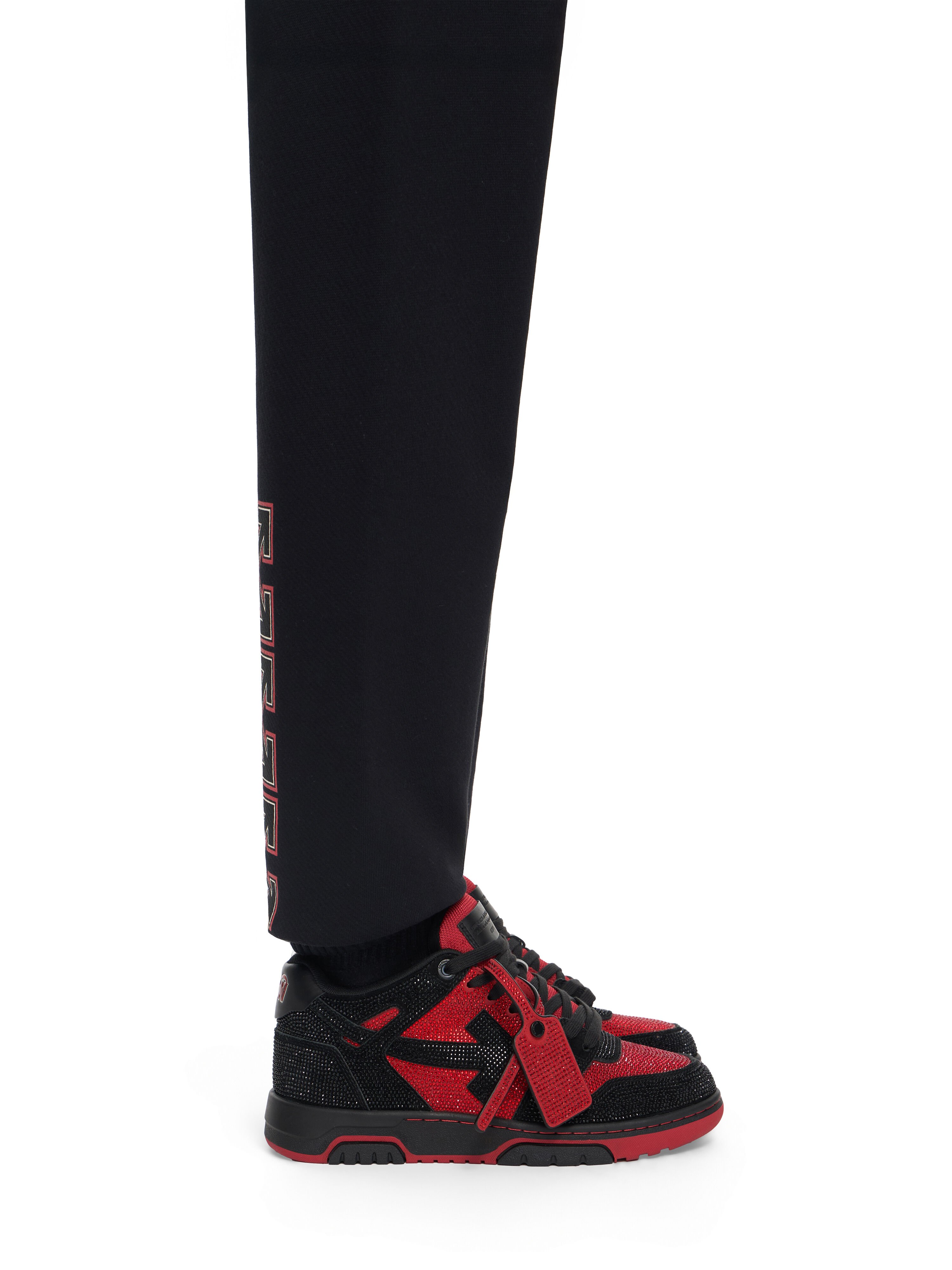 OFF WHITE Off-White™ c/o AC Milan Out Of Office Strass Sneakers BLACK - RED OMIA189G25LEA002