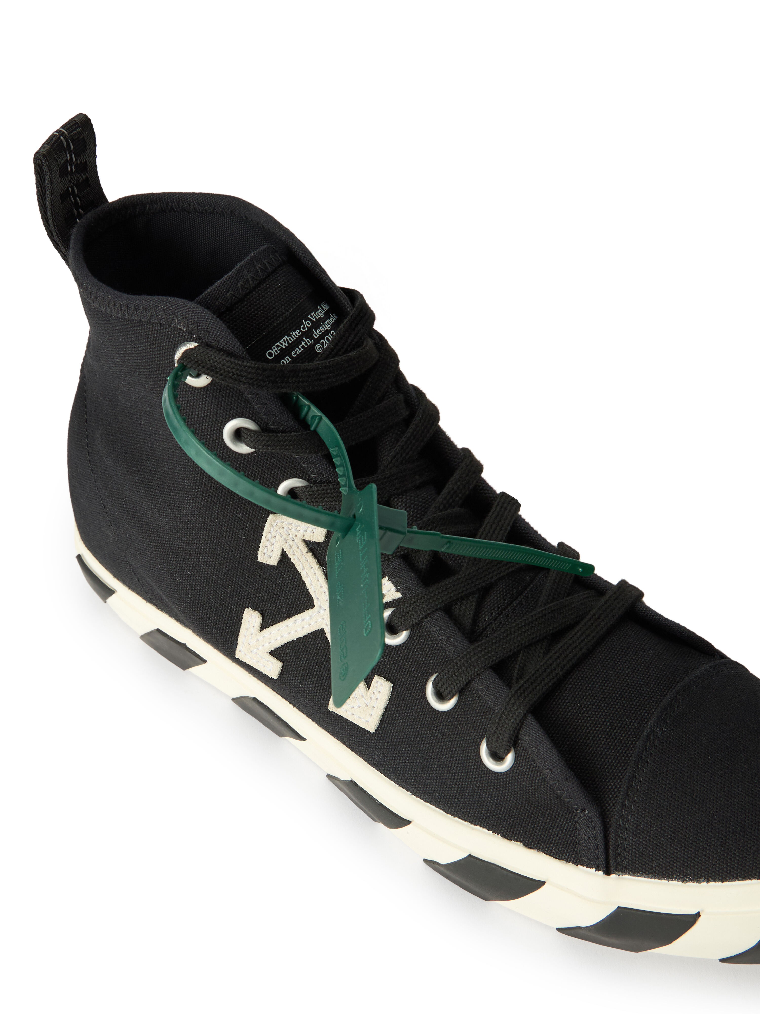 Mid Top Vulcanized Sneakers in Black-White for Men | Off-White™