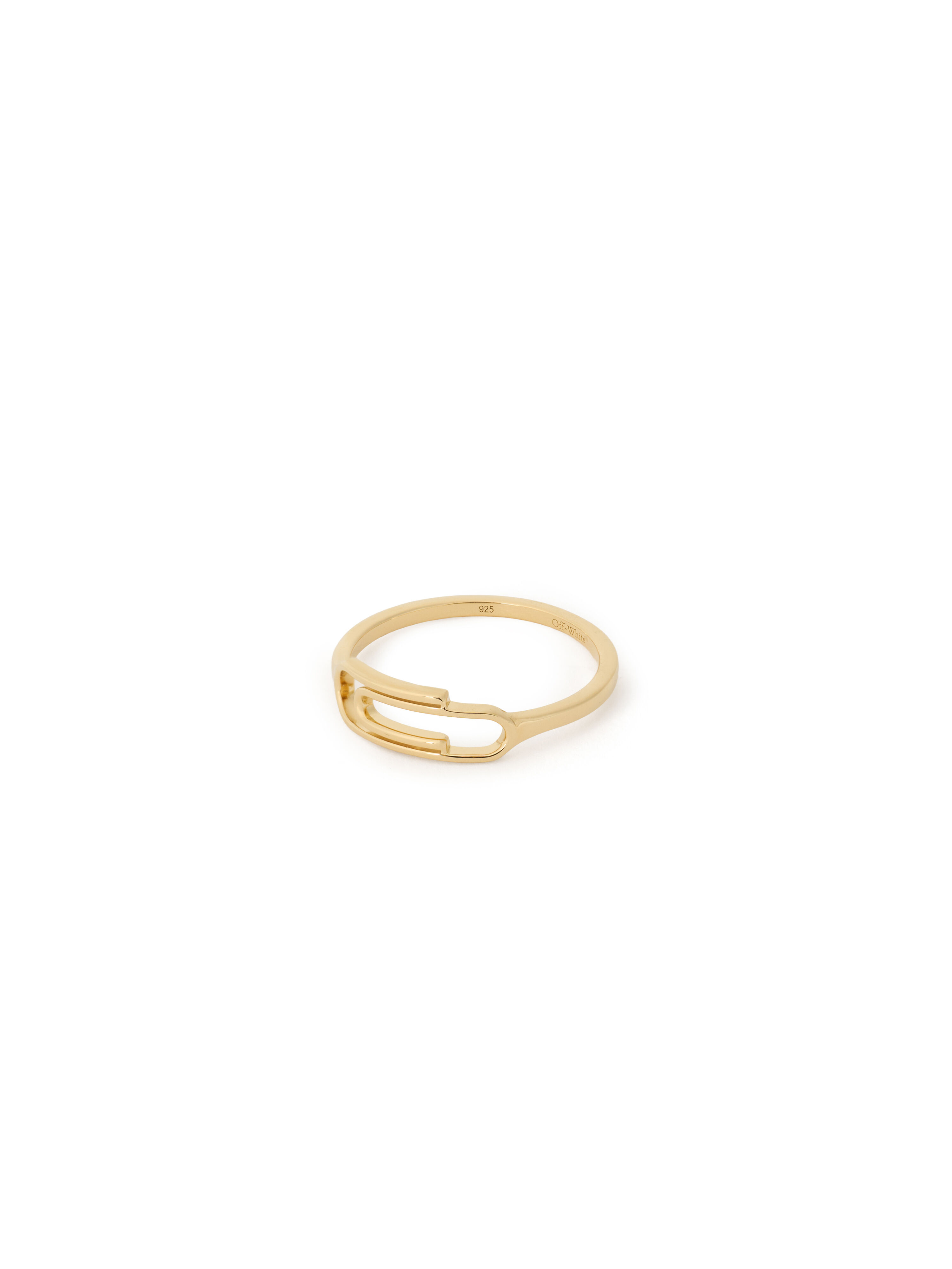 OFF WHITE Paperclip Ring YELLOW GOLD VERMEIL C06558