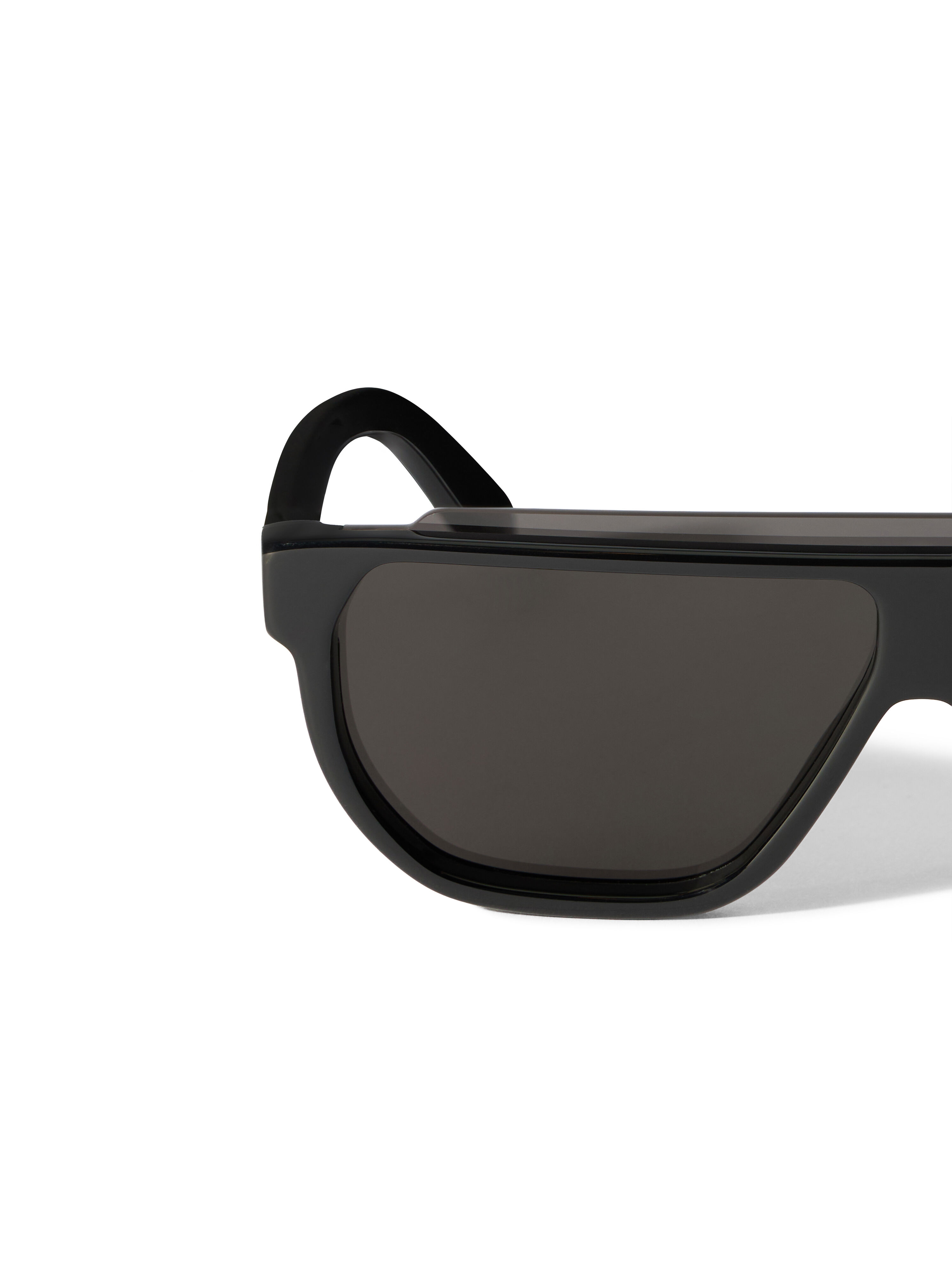 OFF WHITE Earth Dark Grey Lens Sunglasses Shiny Black OW10491007133