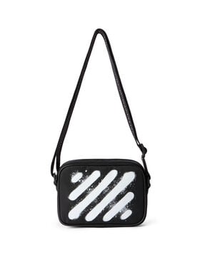 OFF WHITE Diagonal Spray Camera Bag BLACK - WHITE OMNQ099F25FAB001
