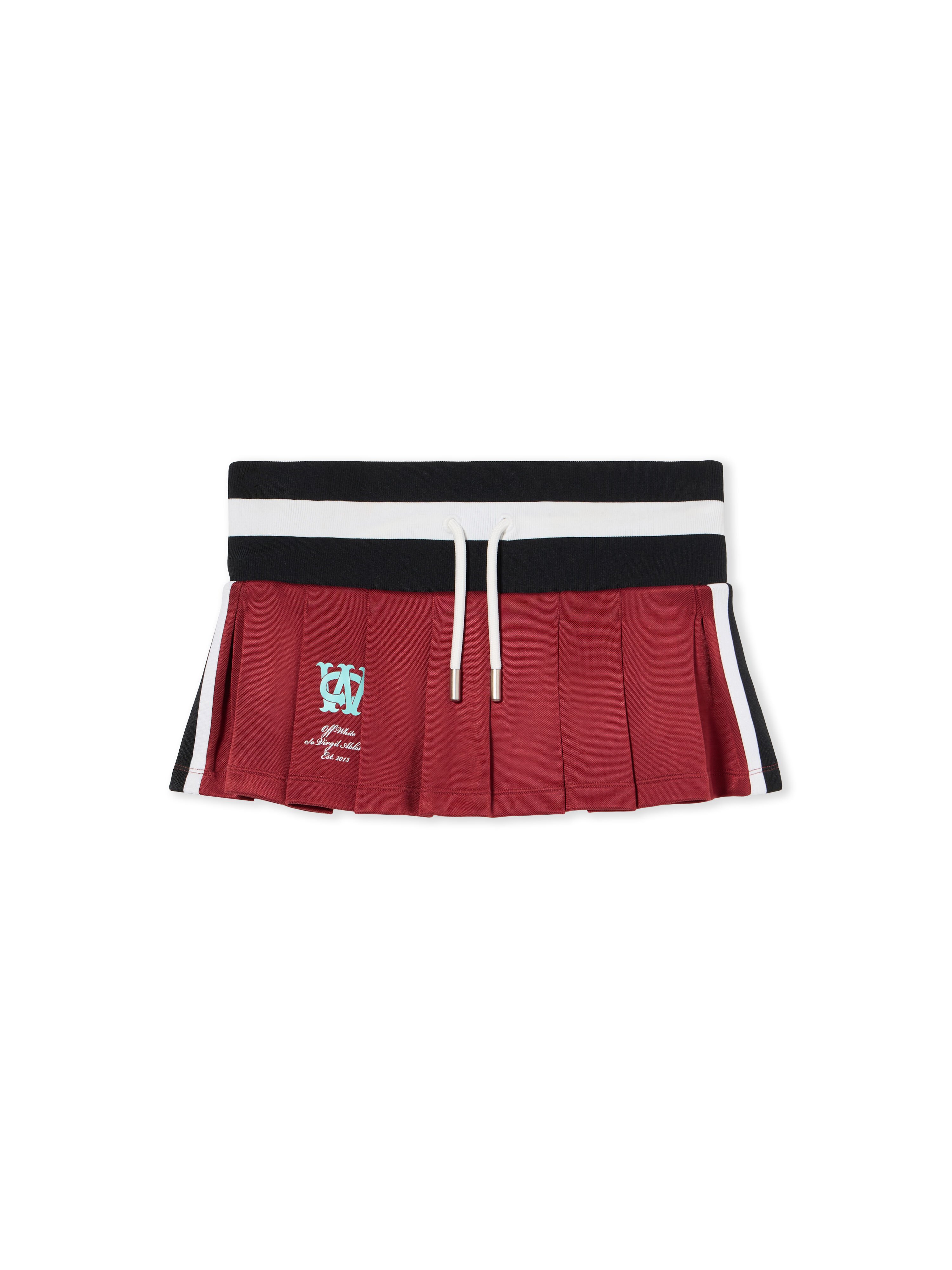 OFF WHITE Track Pleated Serena Skirt RED DAHLIA-BLUEBIRD OWCN001F25JER001