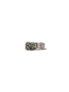 OFF WHITE Anello Con Motivo Barbed Wire ARGENTO OMOC07HS25MET001