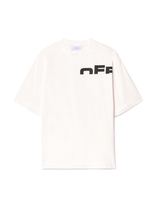 OFF WHITE White Off Split T-Shirt WHITE OMAA120S25JER00B
