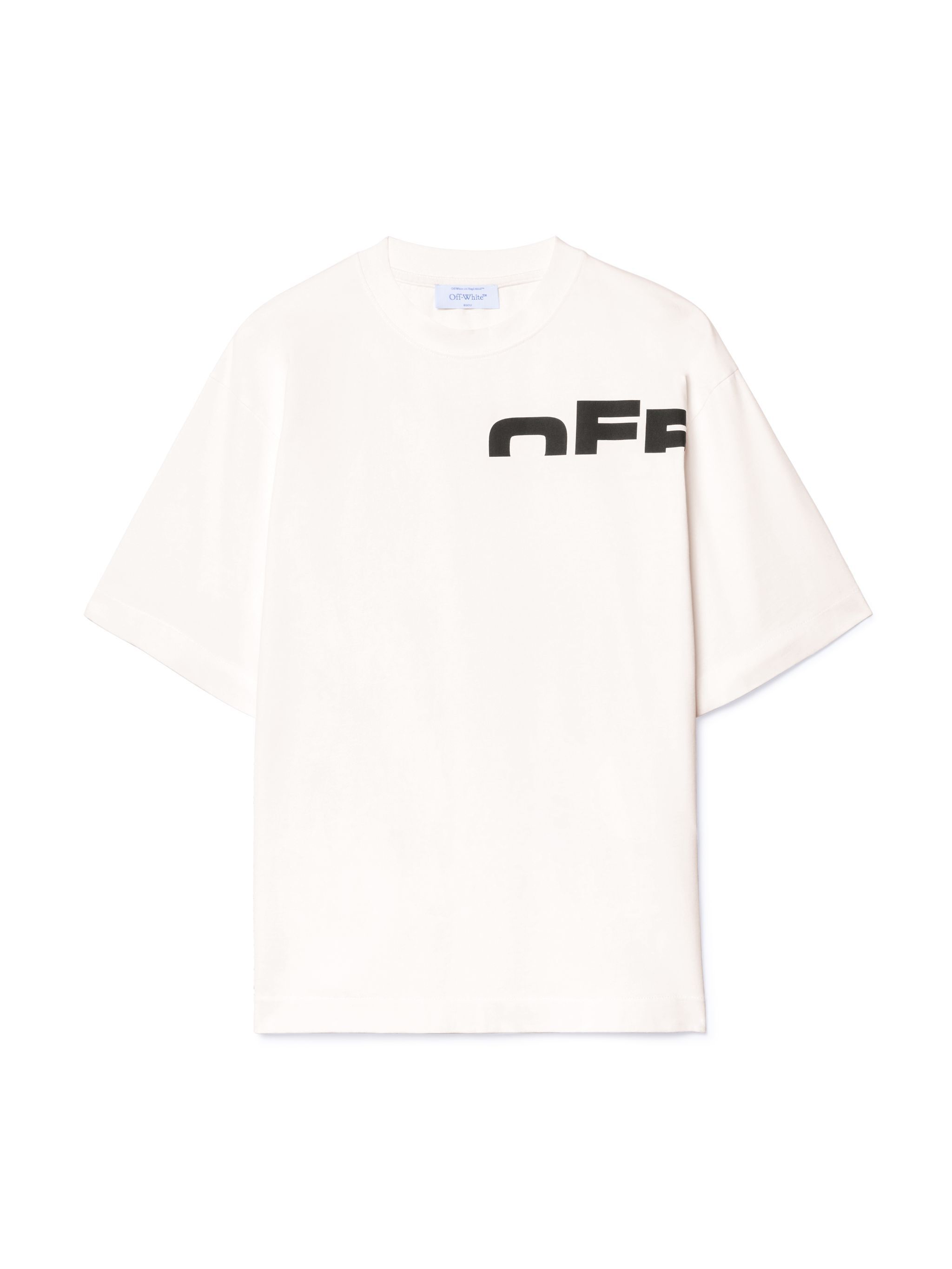 OFF WHITE White Off Split T-Shirt WHITE OMAA120S25JER00B