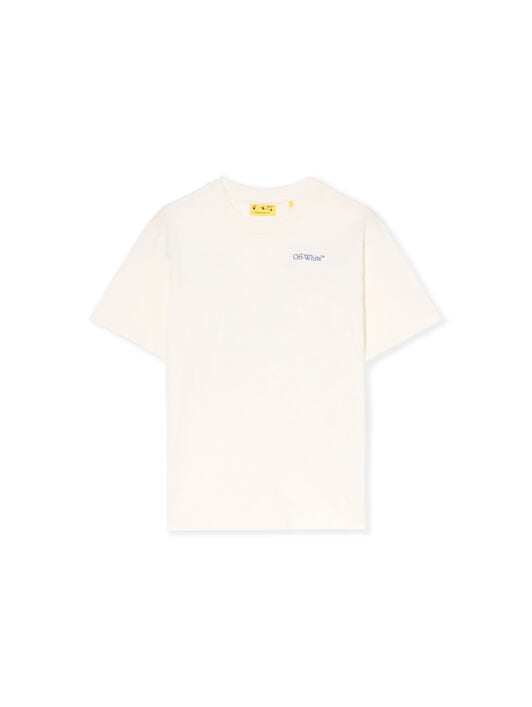 Arrow Outline Flock Logo T-Shirt OFF WHITE Arrow Outline Flock Logo T-Shirt WHITE - BLUE OBAA002F25JER00D