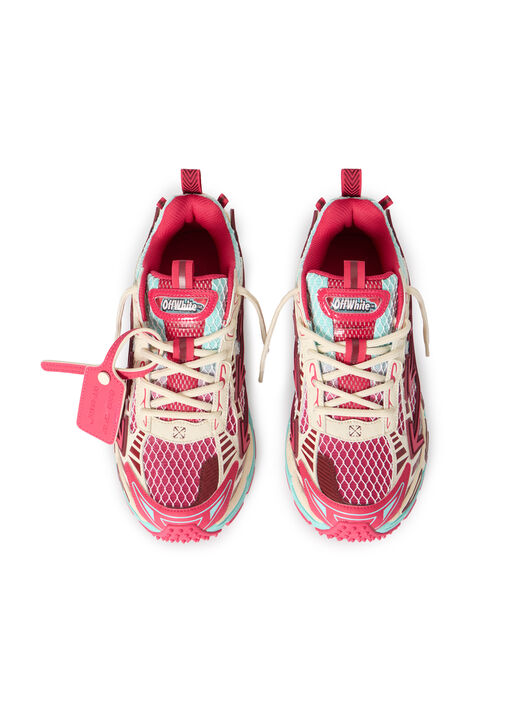 OFF WHITE Be Right Back Fishnet Sneakers ROSE RED - CELESTE OWIA289S26FAB004