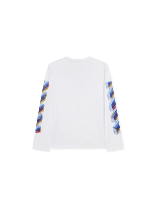 OFF WHITE Art Quote Long Sleeve T-Shirt WHITE 44BAB001F26J001