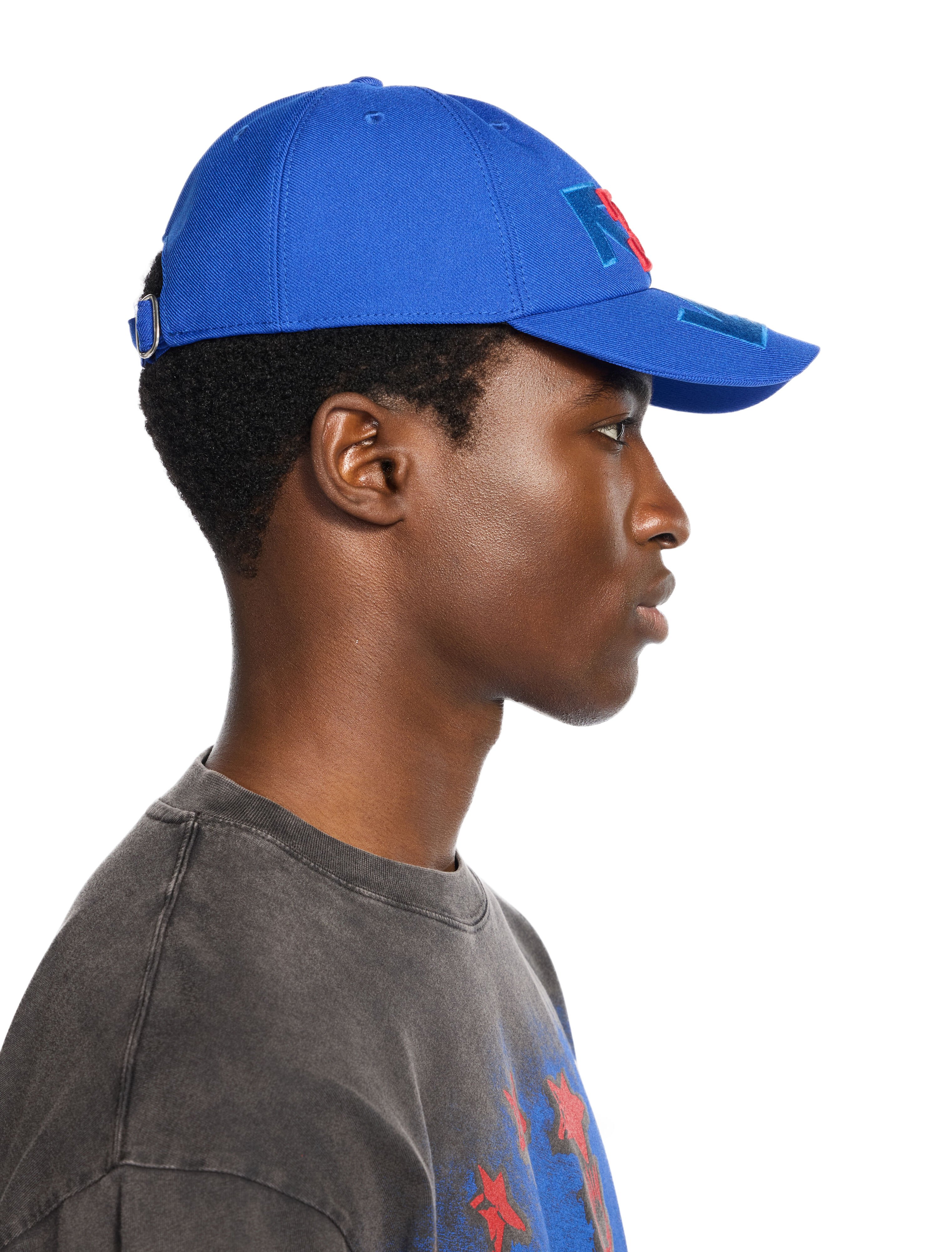 OFF WHITE Arrow Shadow Baseball Cap NAVY BLUE - STRAWBERRY RED OMLA04AF25FAB006