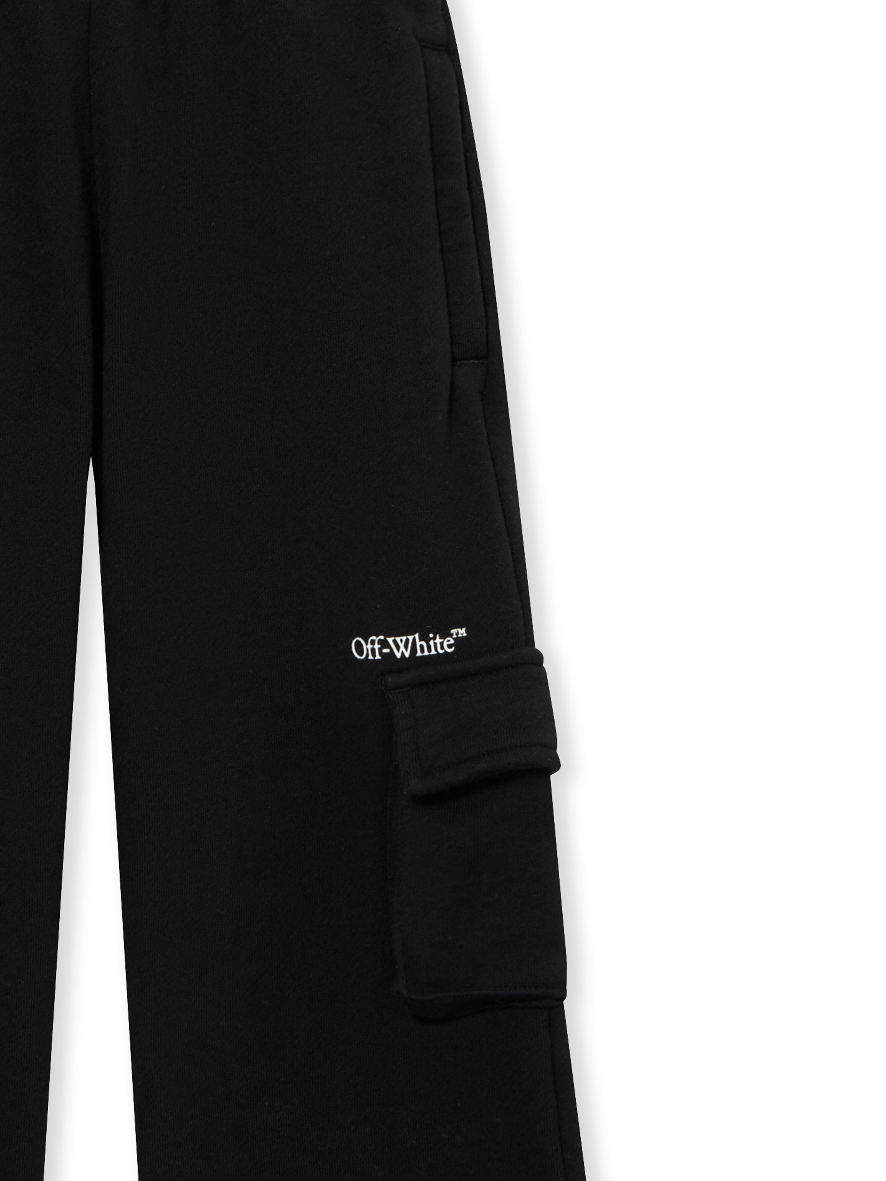OFF WHITE Bookish Cargo Wide Sweatpant BLACK 44GCH00BS26F001