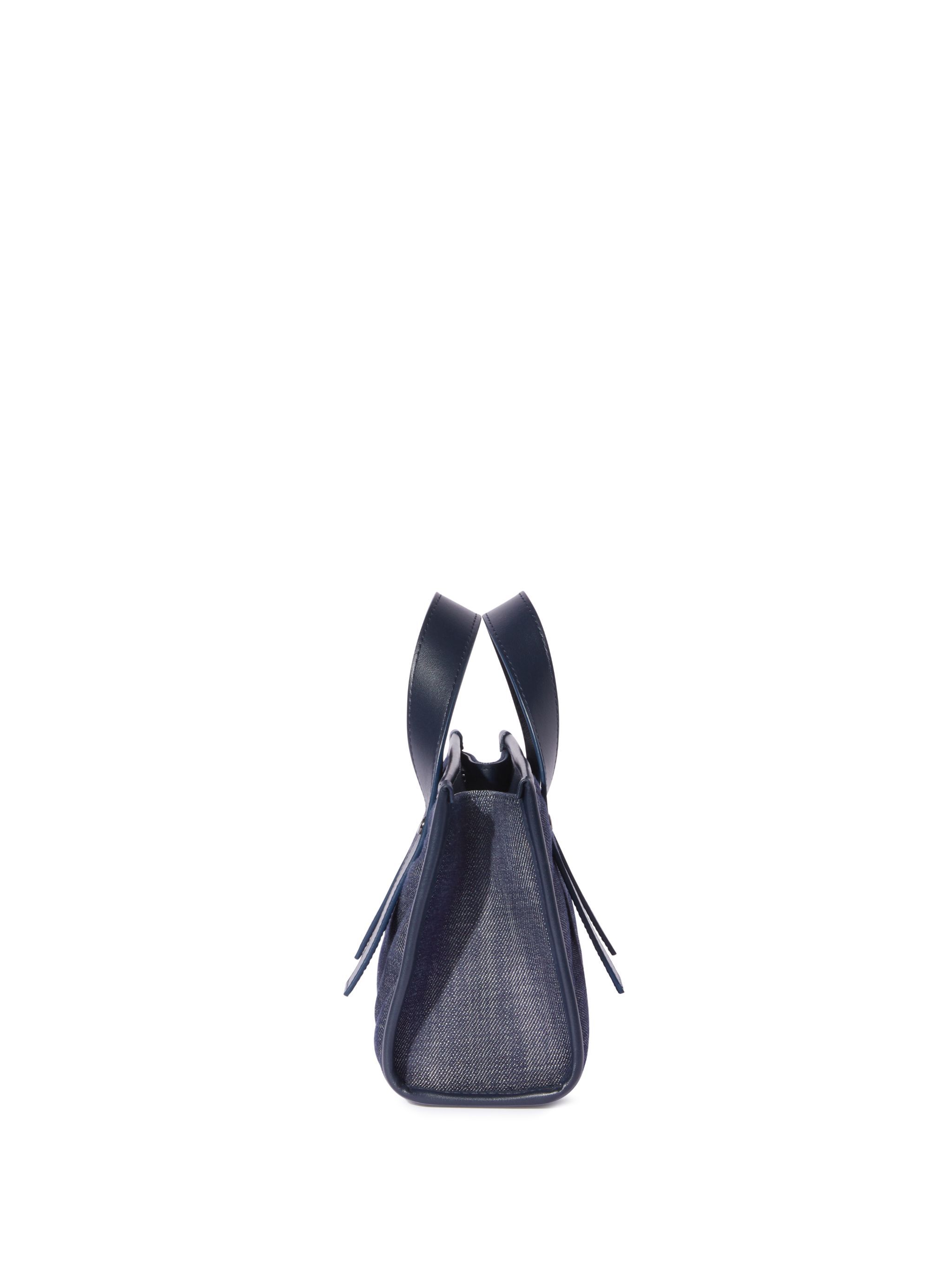 OFF WHITE Dunkelblaue Gequiltete Denim Einkaufstasche BLAU OWNA238S25FAB001