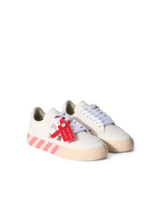 OFF WHITE Vulcanized Low-Top Sneakers WHITE - ROSE PINK OGIA001F25LEA003