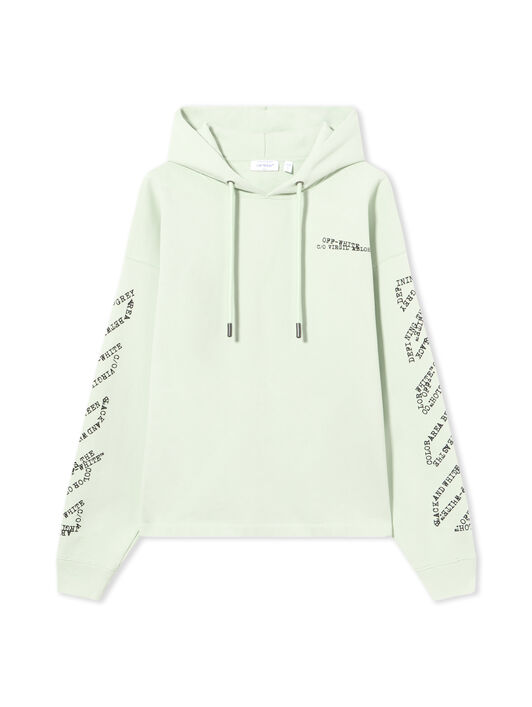 OFF WHITE Type Arrow Diag Loose Hoodie FADE OUT MINT 44MBB12MS26F006