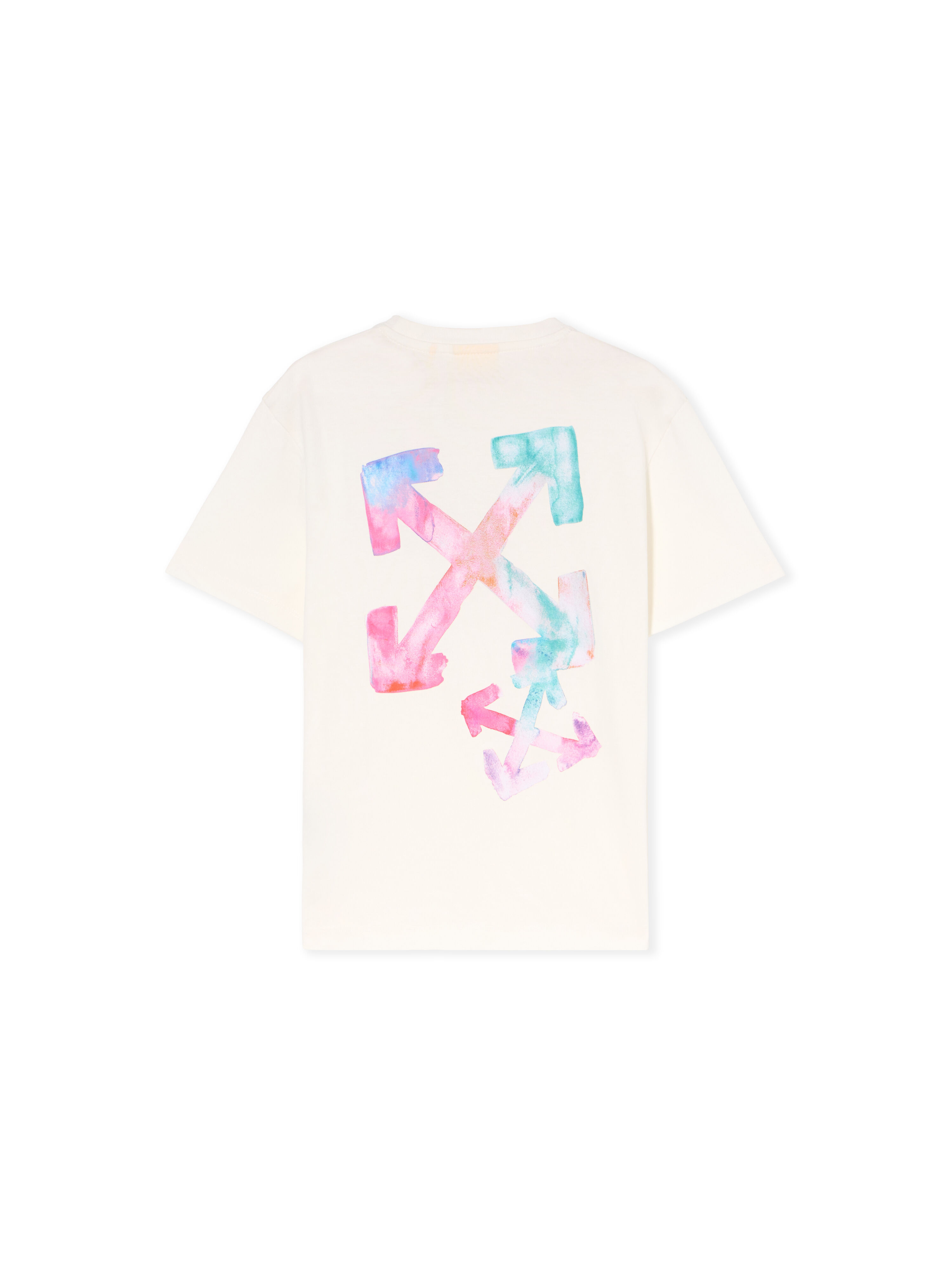 OFF WHITE Arrow Watercolor Logo T-Shirt WHITE - MULTICOLOR OGAA001F25JER003