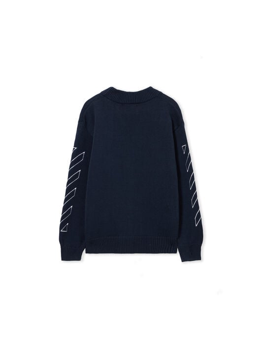 OFF WHITE Arrow Diag Knit Cardigan SEABORNE 44BHB001S26K001