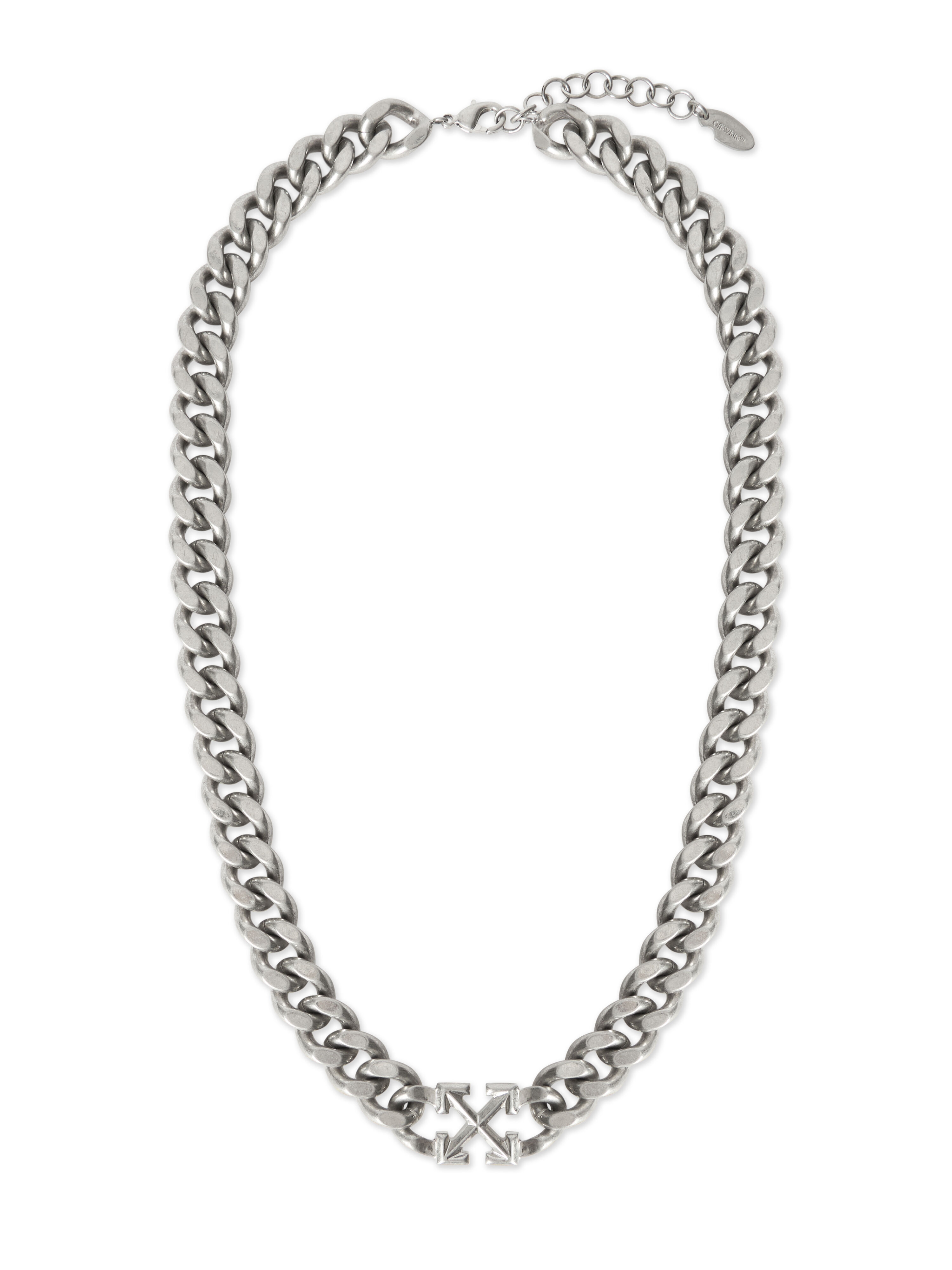 OFF WHITE Arrow Chain Necklace SILVER - SILVER OMOB16DC99MET001