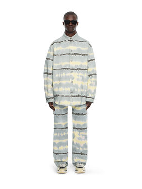OFF WHITE All-over Tie-dye Overshirt BLUE GREY 44MES01FZ26F001