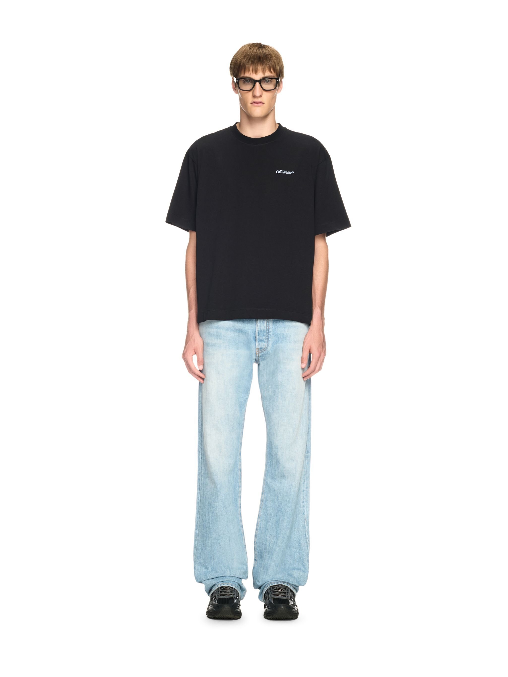 OFF WHITE Black Barber Arrow T-Shirt BLACK OMAA120S25JER00G