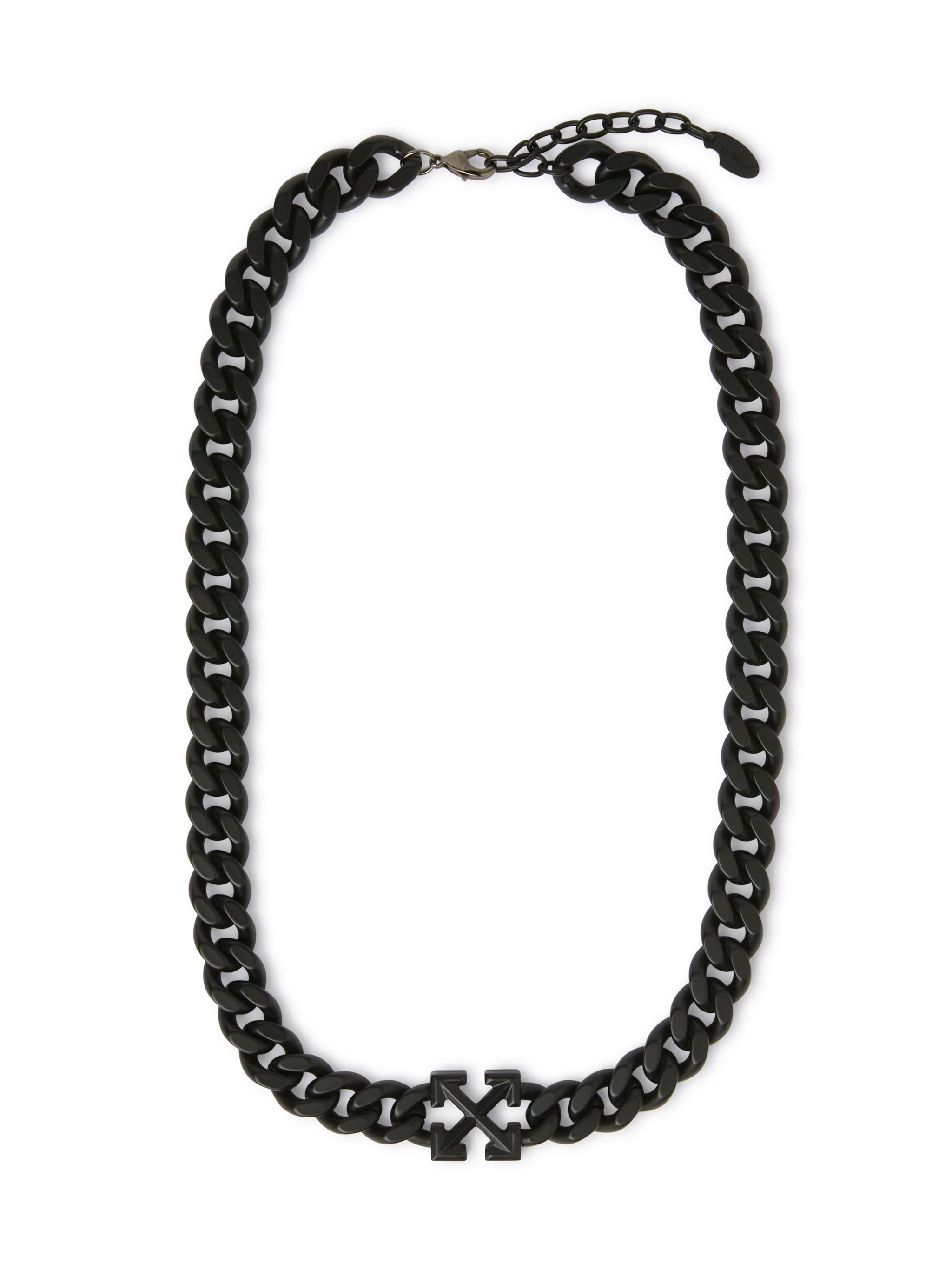 OFF WHITE Black Arrow Chain Necklace BLACK OMOB15MC99MET001