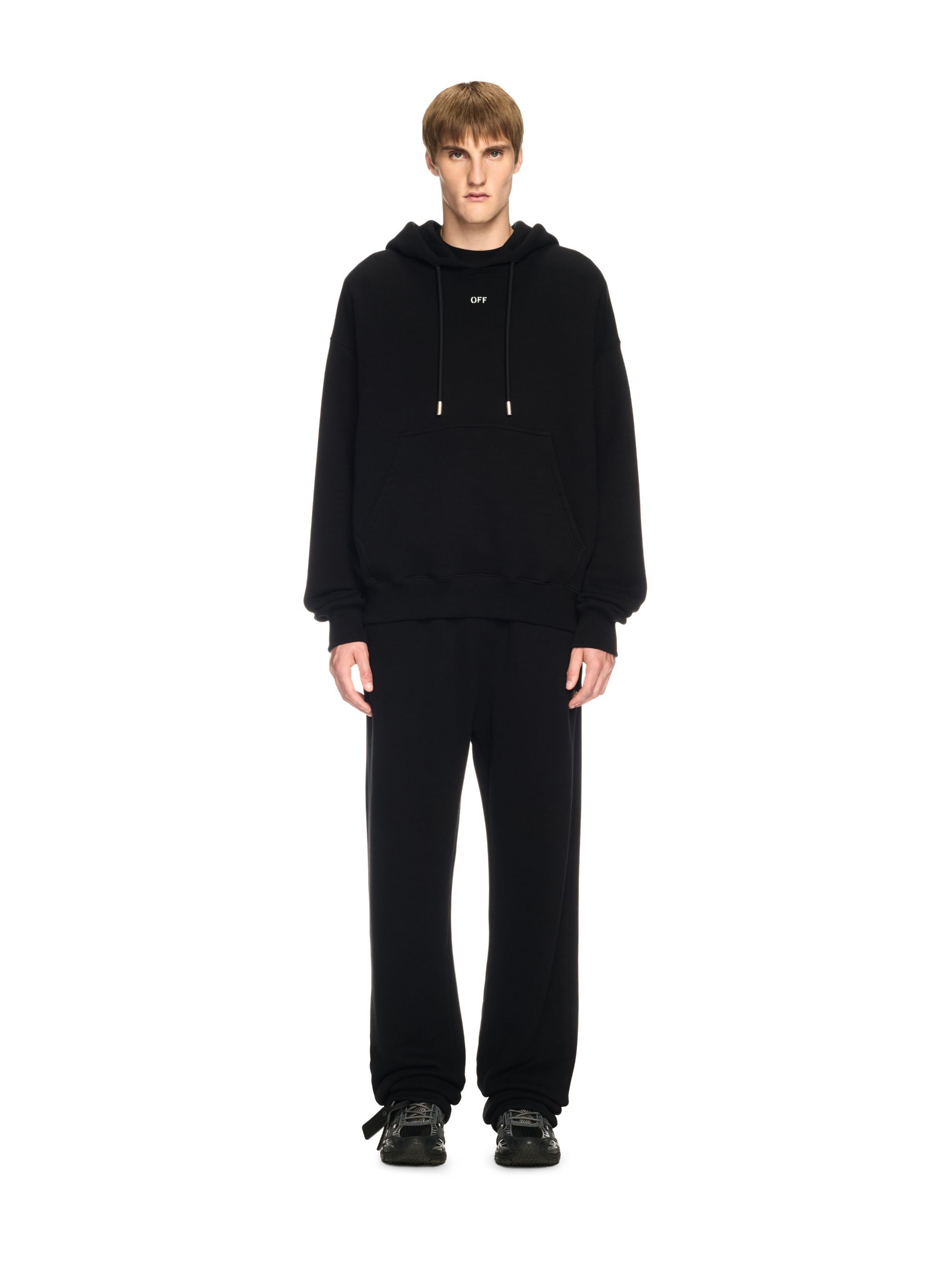 OFF WHITE Black Vibe Arrow Hoodie BLACK OMBB085S25FLE00L