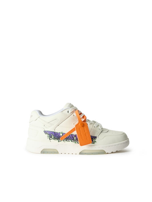 OFF WHITE Out Of Office “For Walking” Art Sneakers WHITE/PURPLE OF06003510