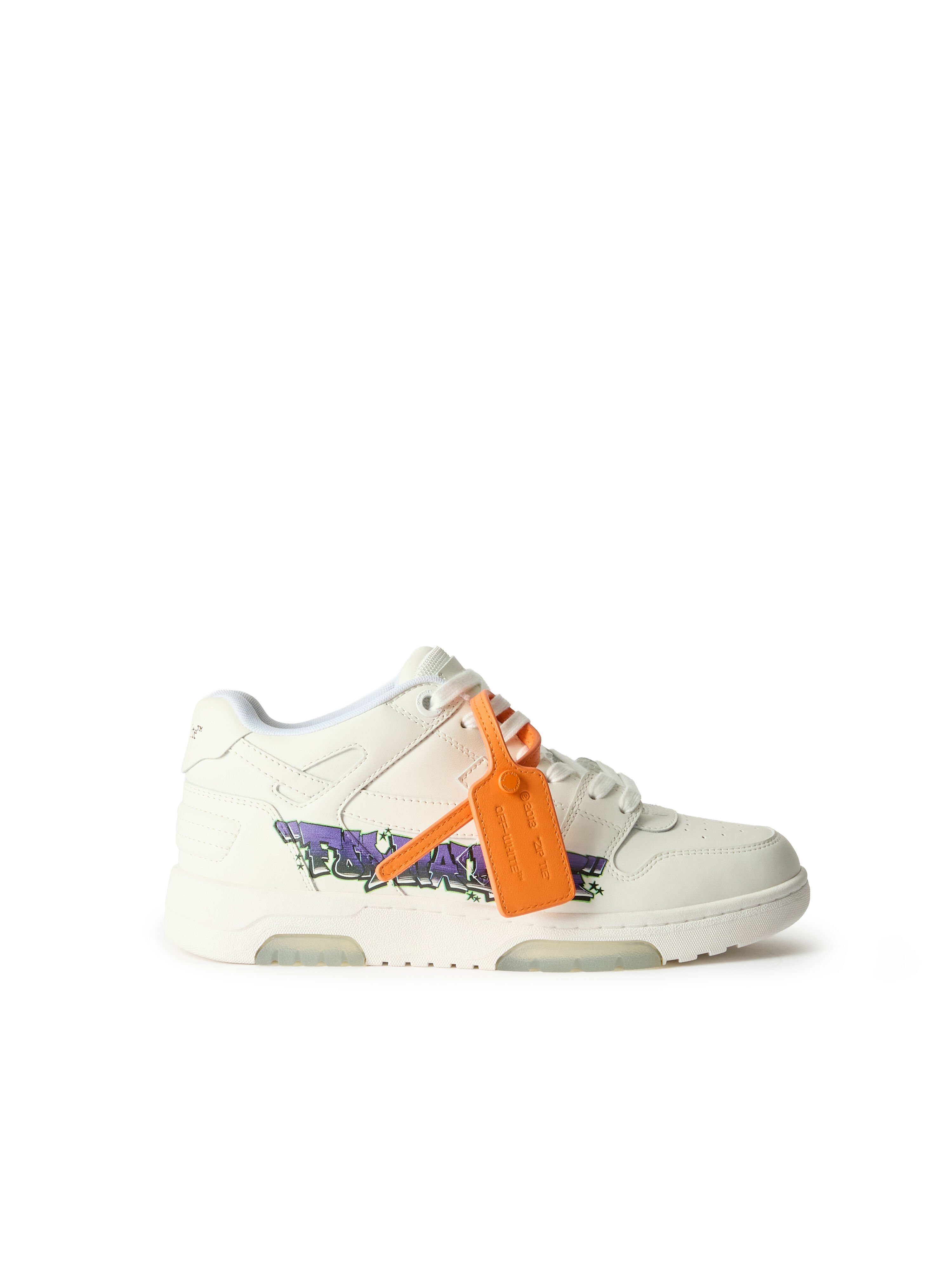 OFF WHITE Out Of Office “For Walking” Art Sneakers WHITE/PURPLE OF06003510