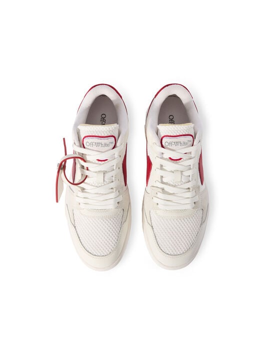 OFF WHITE Out Of Office Slim Sneakers WHITE - STRAWBERRY RED OMIA243F25LEA001