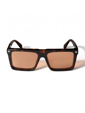 OFF WHITE Bridgeport Orange Lens Sunglasses SHINY HAVANA OW10456D2056