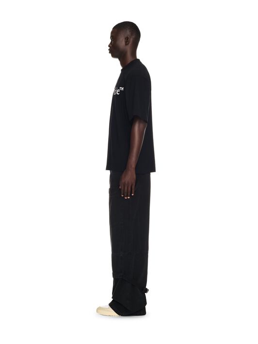OFF WHITE Black Canvas Carpenter Pants BLACK OMCE044C99FAB001