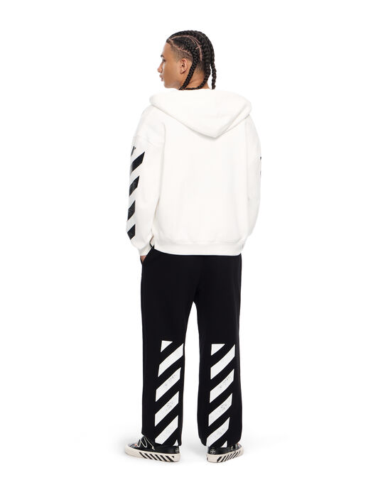 LAB L/AB Core Diagonal Zip Hoodie WHITE 44LABF26K050