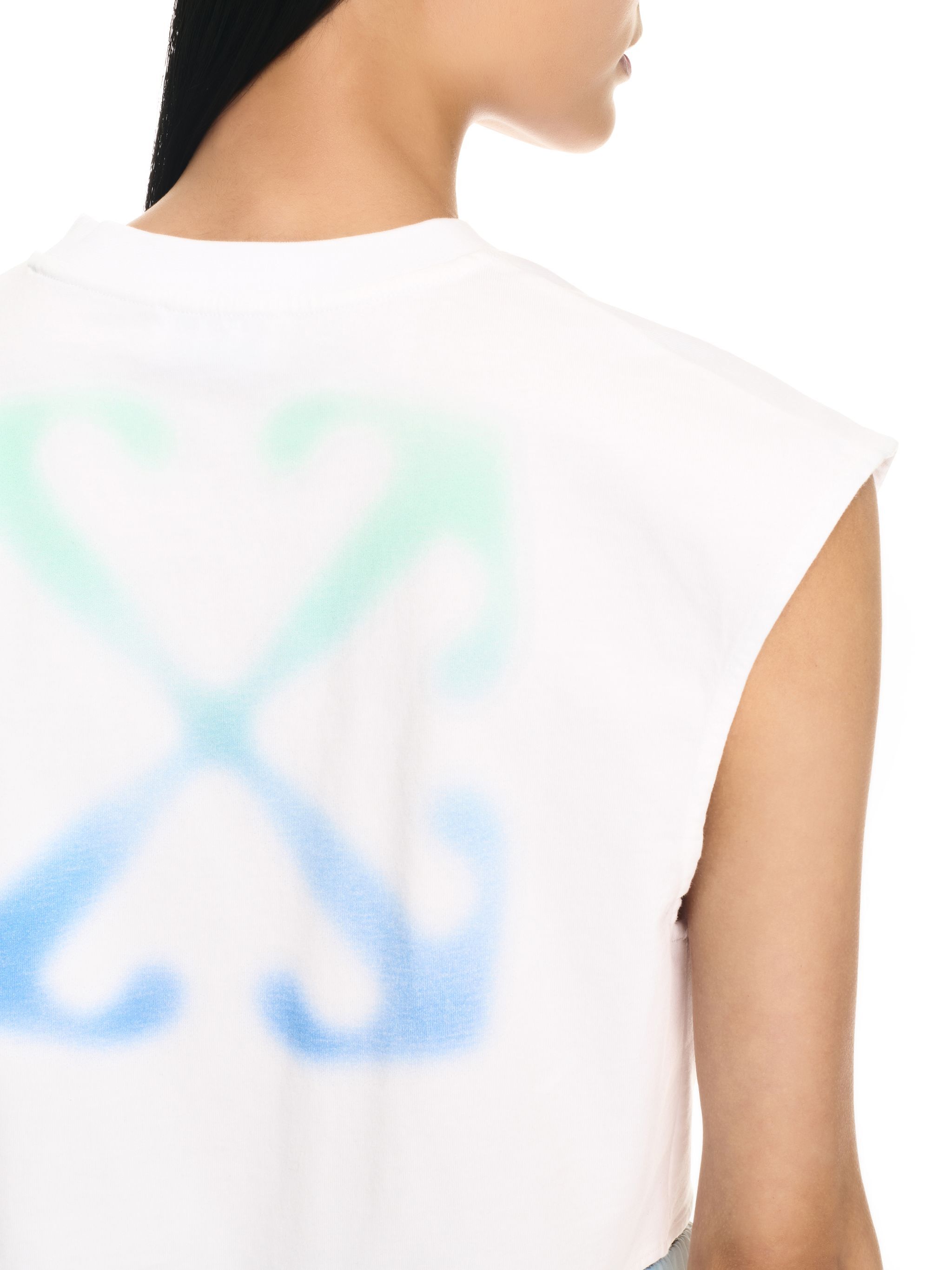 OFF WHITE Sx_Arrow Crop Top WHITE OWAD25PT24JER002