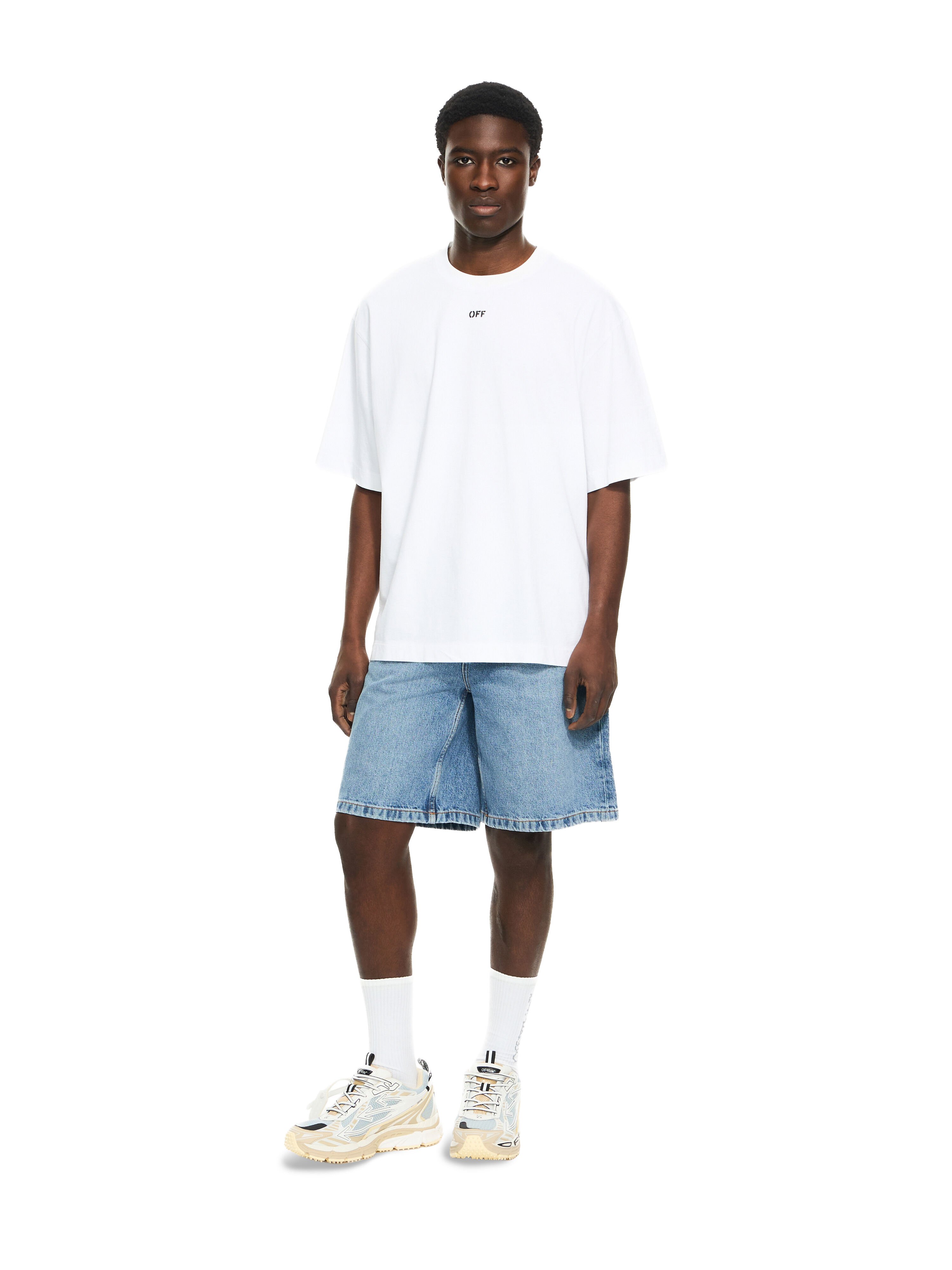 OFF WHITE 3D Spray Arrow Skate T-shirt WHITE 44MAA120S26J00I