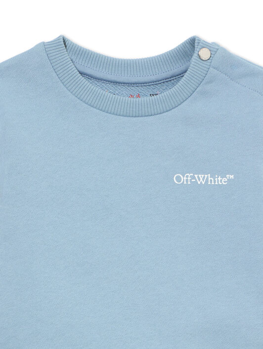 OFF WHITE Scribble Diag Crewneck DUSTY BLUE 44BXC001S26F002