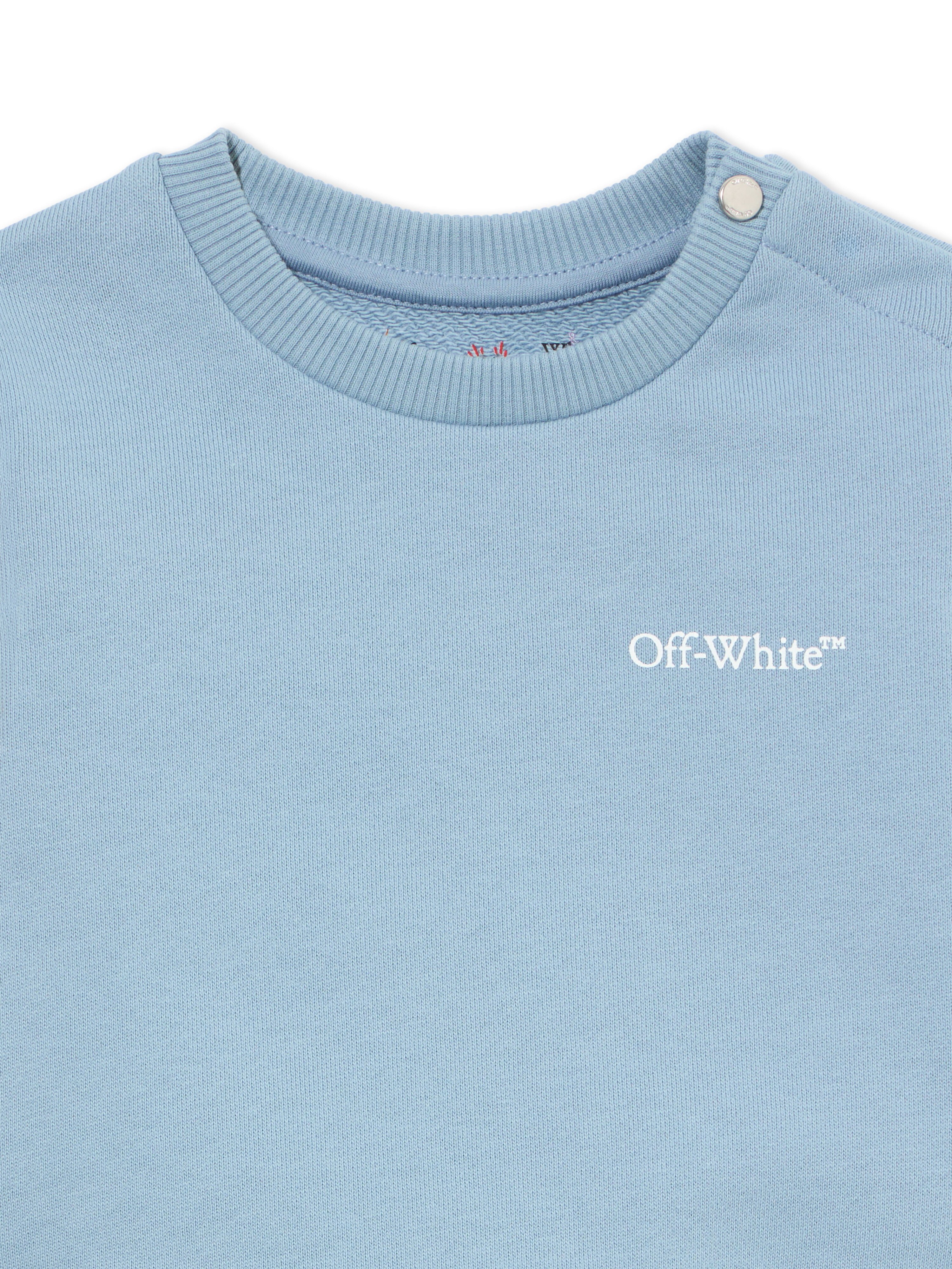 OFF WHITE Scribble Diag Crewneck DUSTY BLUE 44BXC001S26F002