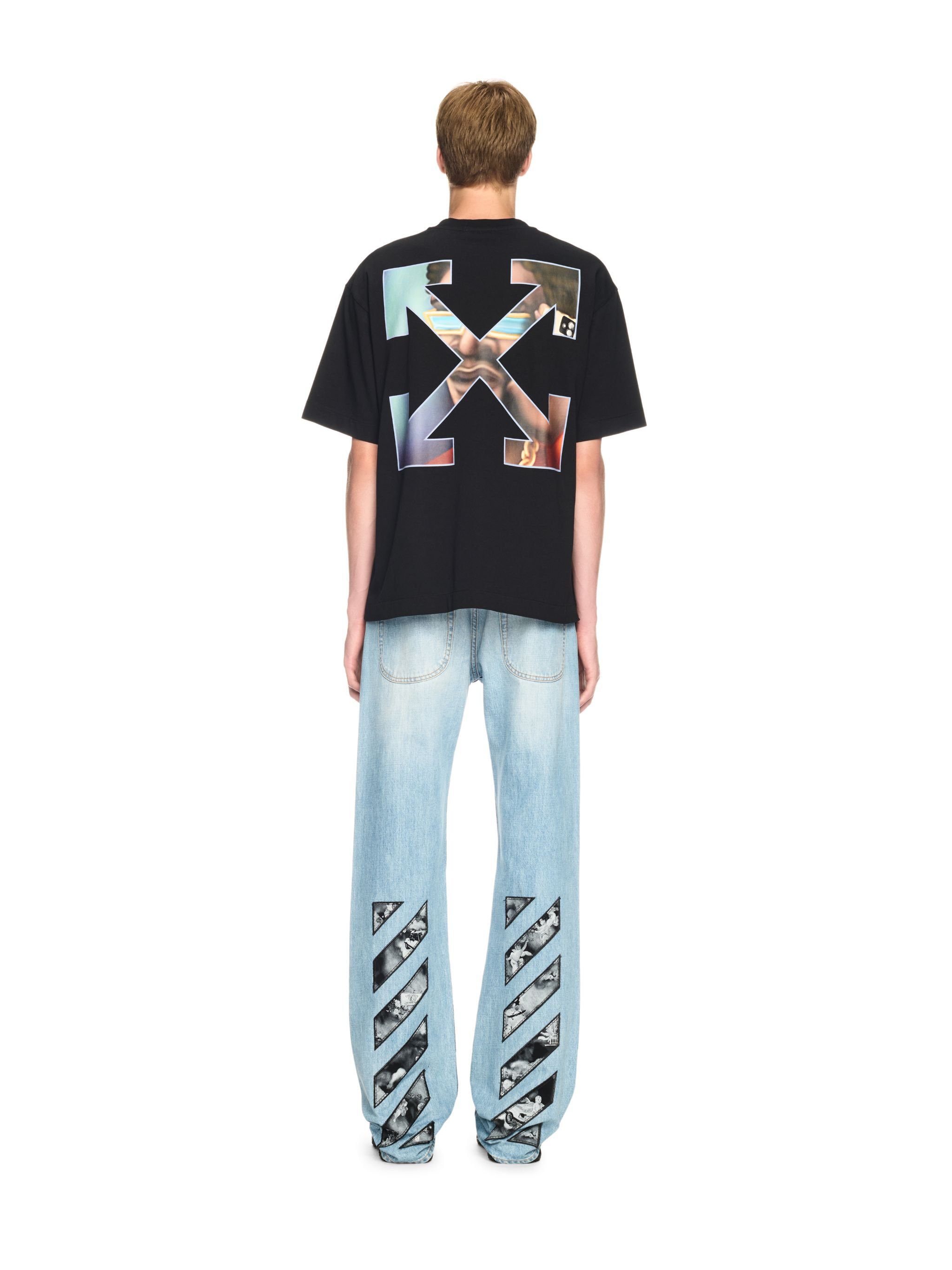 OFF WHITE Black Barber Arrow T-Shirt BLACK OMAA120S25JER00G