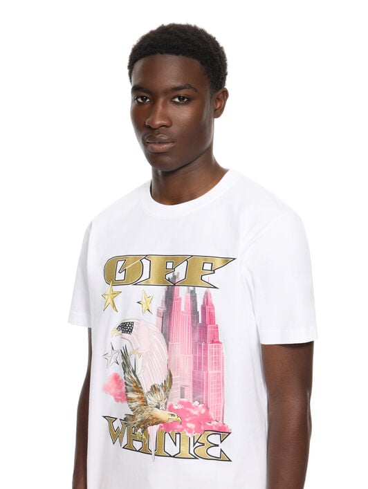 OFF WHITE All-over Frame Slim T-shirt WHITE 44MAA027Z26J001
