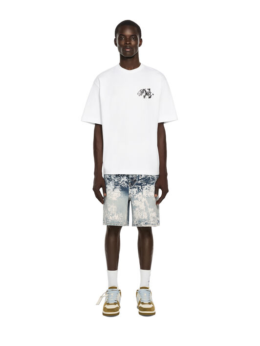 OFF WHITE Stroke 2 Arrow Skate T-Shirt WHITE 44MAA120F26J00J