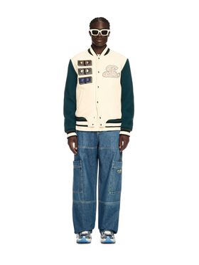 OFF WHITE Weisse Collegejacke WEISS OMEH053S25FAB002
