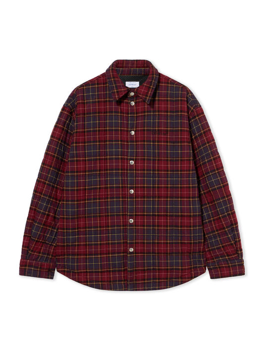 Spray Arrow Check Flannel Overshirt OFF WHITE Spray Arrow Check Flannel Overshirt BURGUNDY - BLACK OMES01AF25FAB002
