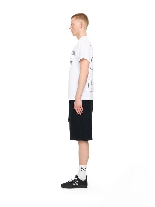 OFF WHITE Slim Fit Outlined Signature S/S T-Shirt WHITE 44OWOS26T063