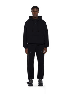 OFF WHITE Stencil Arrow Skate Hoodie BLACK - CLOUDY OMBB085F25FLE00H