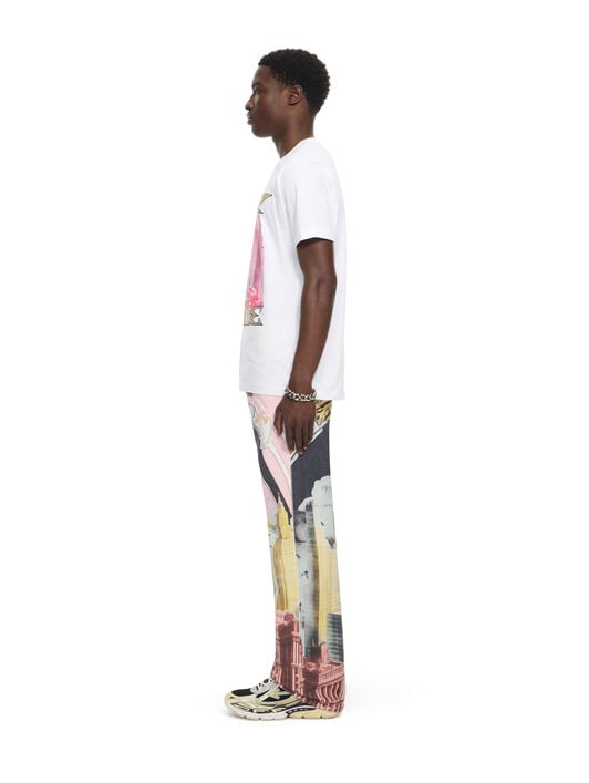 OFF WHITE All-over Frame Slim T-shirt WHITE 44MAA027Z26J001
