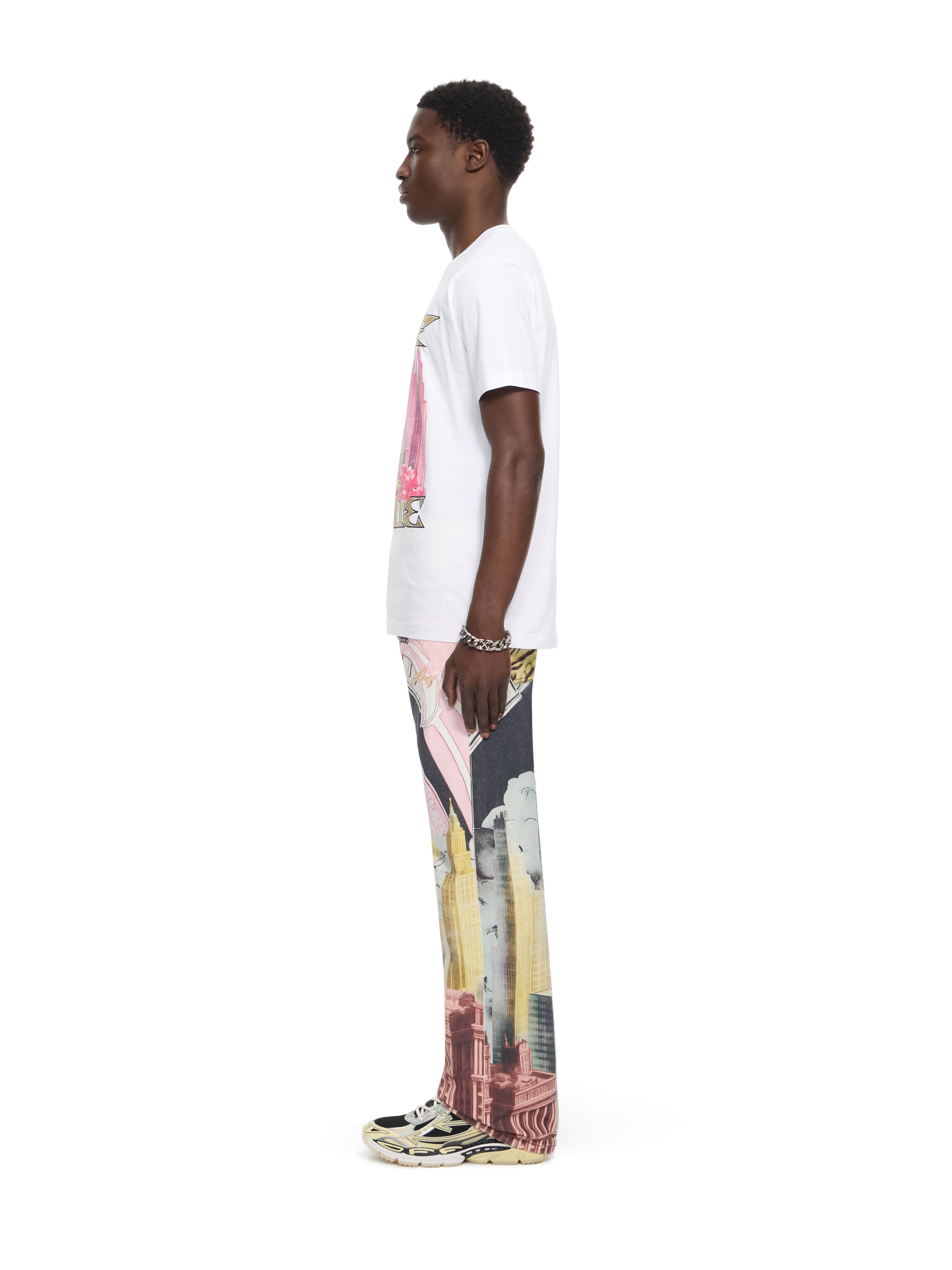 OFF WHITE All-over Frame Slim T-shirt WHITE 44MAA027Z26J001