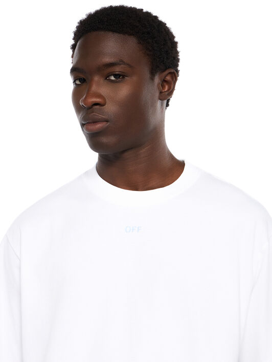 OFF WHITE Stencil Arrow Skate Logo T-Shirt WHITE - CLOUDY OMAA120F25JER00D