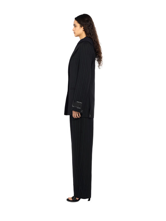 Pinstripe Tomboy Blazer OFF WHITE Pinstripe Tomboy Blazer Black Hemloch 2FG00476T