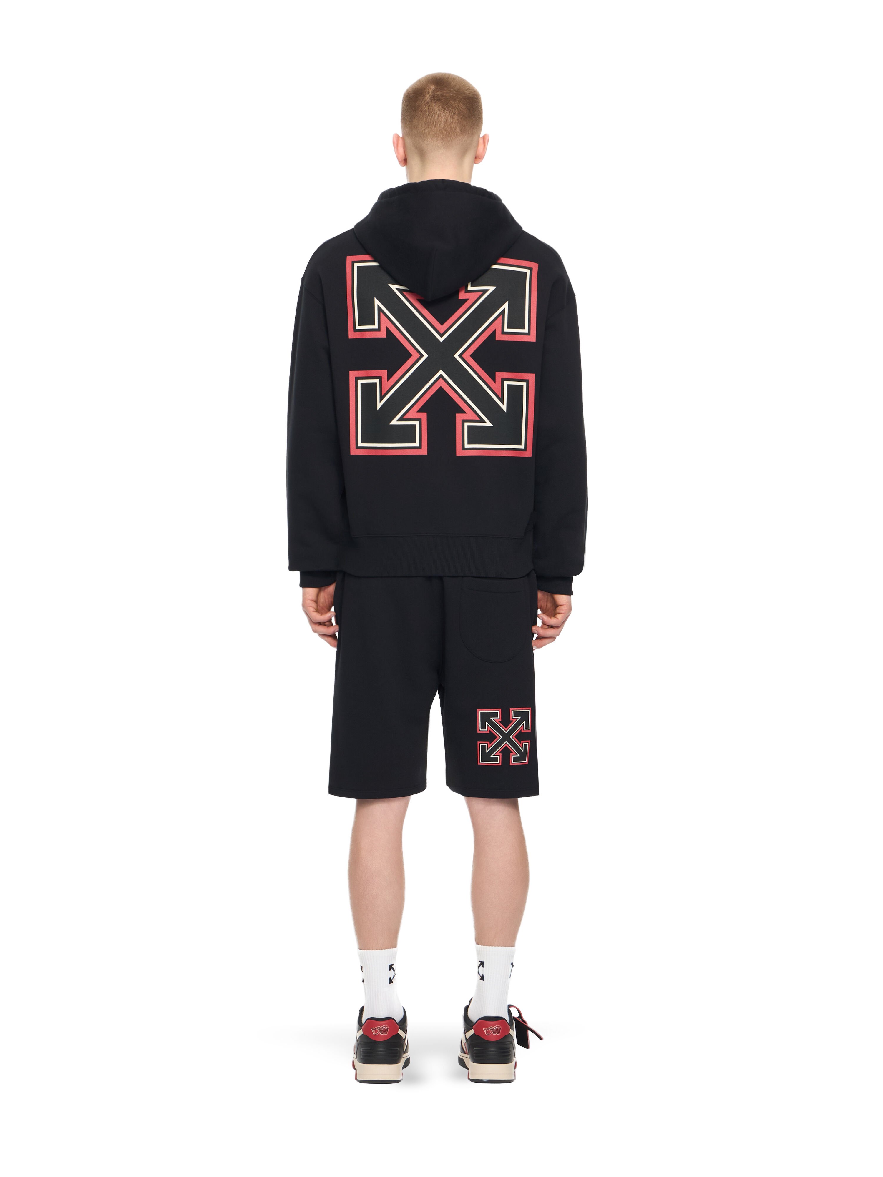 OFF WHITE Off-White™ c/o AC Milan Skate Sweatshorts BLACK RED 44MCI013G25F001
