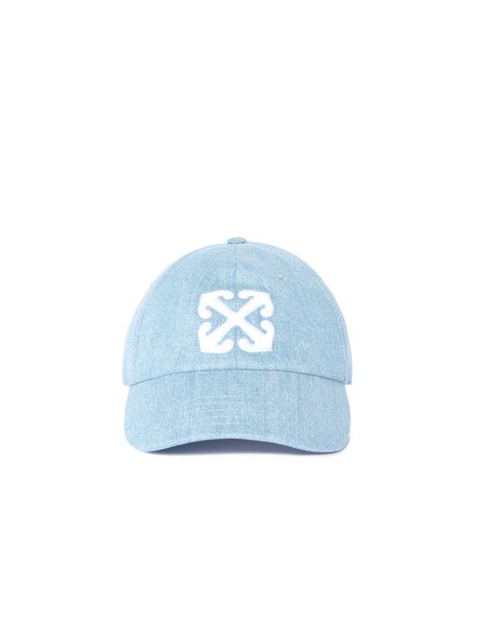 OFF WHITE Arrow Denim Baseball Cap Light Blue - White BLUE OWLA017S25DEN002