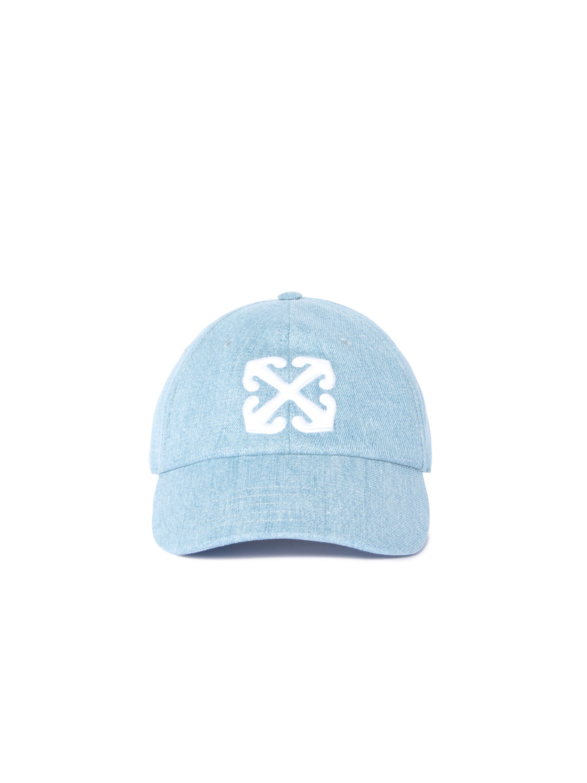 OFF WHITE Arrow Denim Baseball Cap Light Blue - White BLUE OWLA017S25DEN002